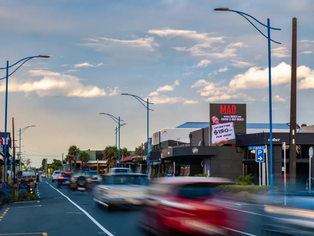 Billboard over intersection