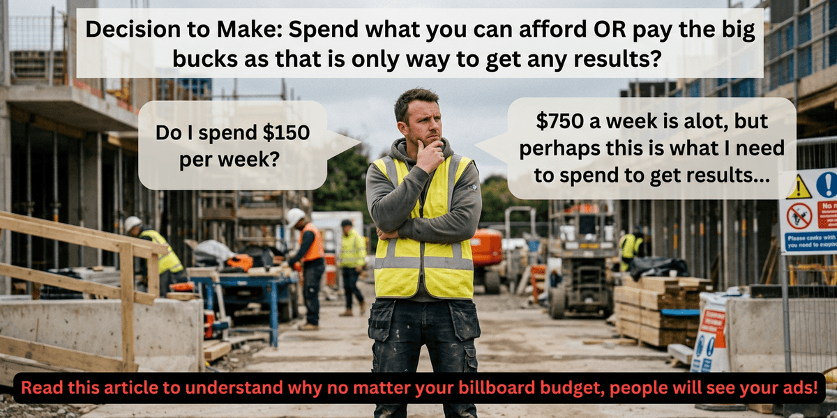 How much to spend on digital billboards to get any results?