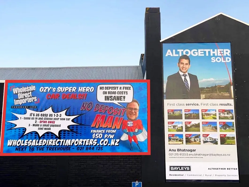 Billboard over intersection