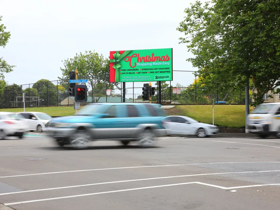 Billboard over intersection
